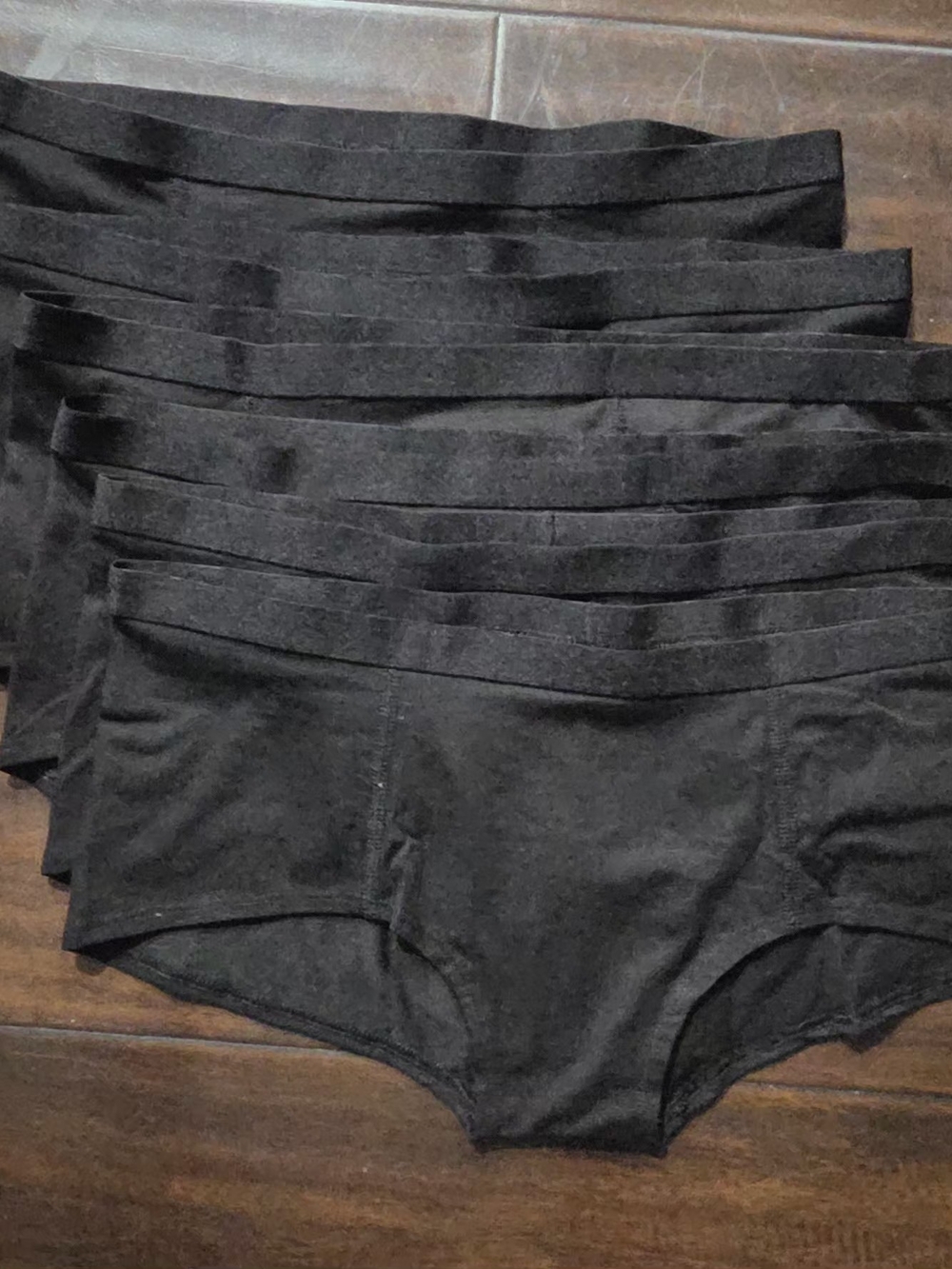 💥NWOT-(6pck) Pact Black Organic Cotton Boyshorts